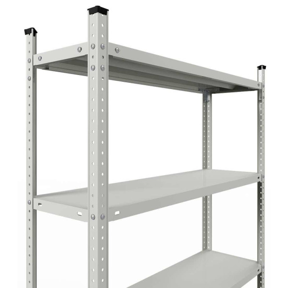 Стеллаж металлический 200х90х30 см СЕРЫЙ 4 полки АНКОР-ПРО для магазина, дома, архива -
                                                        Фото 3